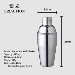 Creation Factory Direct Cocktail Shaker Bar Tools Barware Stainless Steel Luxury Home Kit Bartender Cocktail Maker With Stand