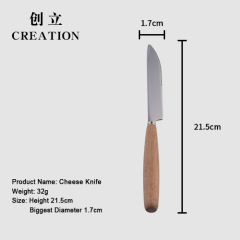 Factory Direct acacia wooden handle cheese board tools stainless steel cheese knives