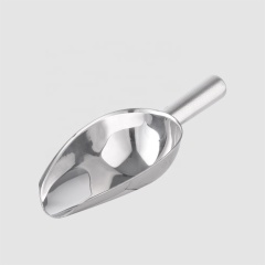 Factory Direct 12oz metal bar tool ice shovel container customizable small silver stainless steel 304 201 ice scoop