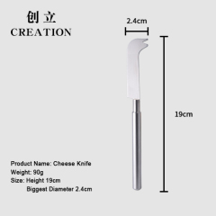 Factory Direct custom wholesale cheap mini kitchen accessories metal stainless steel serrated cheese knife