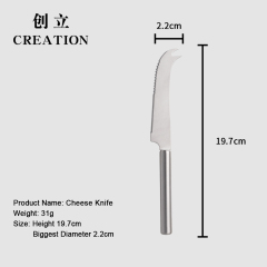Factory Direct stainless steel handle cheese cutter tools spreader blade bread block gold cheese knife