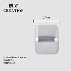 Creation branded halloween lemon tiny accessories tablet party non melting rock reusable stainless steel bar ice cube for drinks