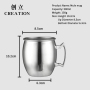 Factory Direct customize 500ml special metal stainless steel wine coffee ice beer mug with logo
