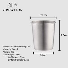 Factory Direct custom 16oz outdoor stainless steel water metal shot coffee wine cup with logo