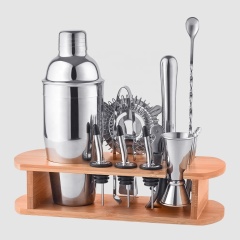 Amazon Top Seller 750ml Professional Bar Tools Manufacturer Stainless Steel Copper Cocktail Shaker Set Mixology Bartender Kit