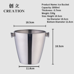 Factory Direct custom 1.5l single wall stainless steel drinking luxury mini wine ice bucket tubs for beer