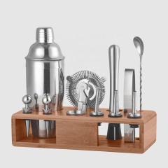 Amazon Top Seller 750ml Professional Bar Tools Manufacturer Stainless Steel Copper Cocktail Shaker Set Mixology Bartender Kit