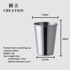 Factory Direct outdoor travel red stainless steel eco frosty mini small 250ml boot coffee beer horn mug for beer