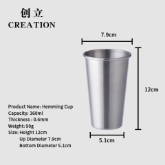 Factory Direct cheap custom reusable stainless steel can shaped designs 12 oz freezable slim bell beer mugs