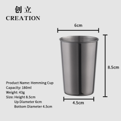 Factory Direct custom 220ml black stainless steel monogram christmas stanley cup beer mugs