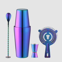 Creation Factory Direct Custom Various capacity Colour Logo 700ml Color Plating Stainless Steel Cocktail Shaker Bar Products