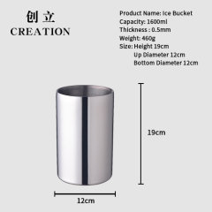 Factory Direct stainless steel ice bucket for hotels