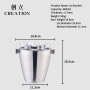 Creation Factory Direct Custom 1.3L Small Double Wall Insulated Metal Stainless Steel Wine Beer Ice Bucket With Lid Tongs