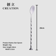 Factory Direct stainless steel metal long handle mixing spoon