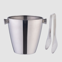 Factory Direct custom logo 3 litre stainless steel beer ice buckets champagne with handle