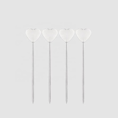 Factory direct stainless steel heart stainless steel cocktail pick