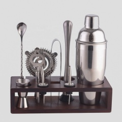Creation Factory Wholesale Shiny Metal Stainless Steel Bartender Kit Shaker Cocktail