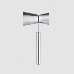 Factory Direct stainless steel measuring in bar jigger with handgrip