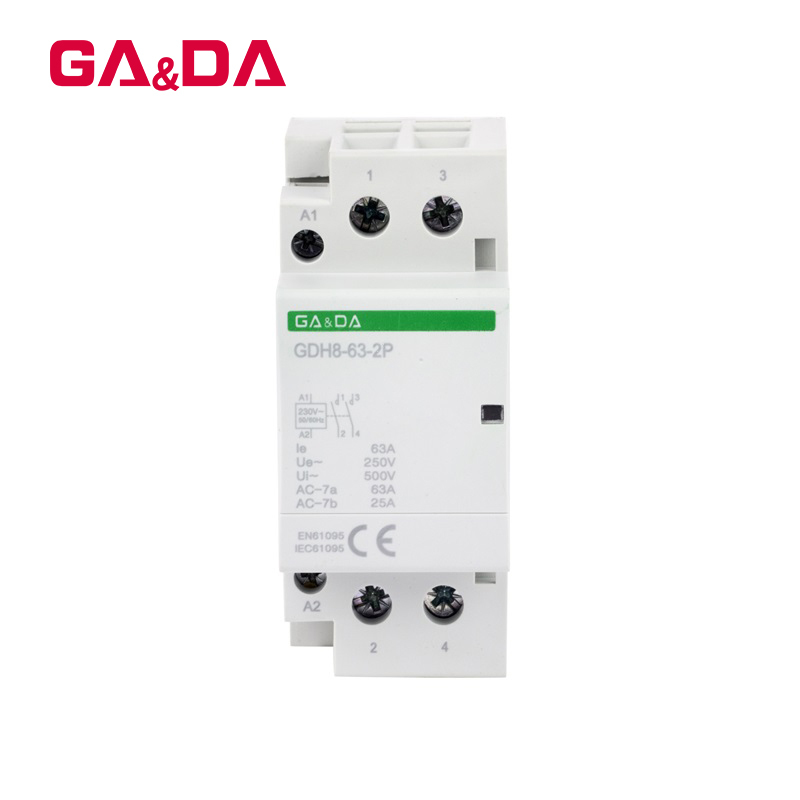 ac contactor 63a 2 pole coil voltage 24v 110v 230v 50/60hz din rail mounted ac contactor