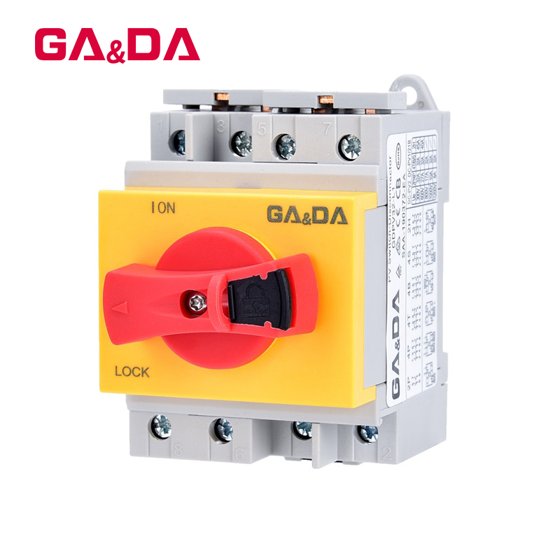 GDPV32-L2 PV Disconnect Switch waterproof isolation switch 2P 32A 600V 4P 32A 1000V 1200V  DC Solar IP20 Isolator Switch