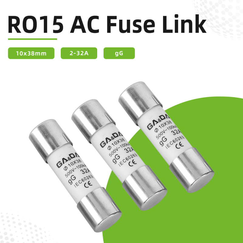 RO15 Type 500V AC 2A to 32A cylindrical fuse links low voltage fuse