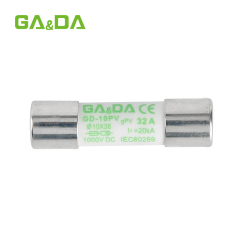 High Quality 10X38mm dc solar fuse link low voltage adaptation pv dc fuse base