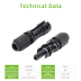 CE IP67 waterproof 30A DC 1000V 2.5mm2 4mm2 6mm2 Solar Cable Connector for solar pv system