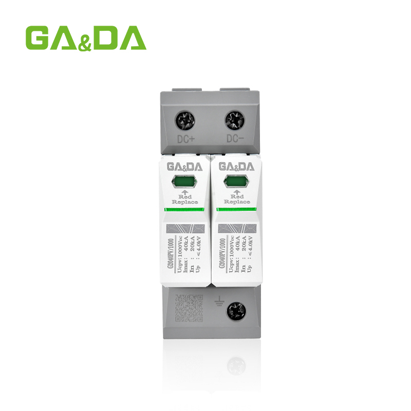 Surge protector CE TUV ROHS Solar PV 20kA-40kA 2P 1000V Class 2 SPD surge protection devices