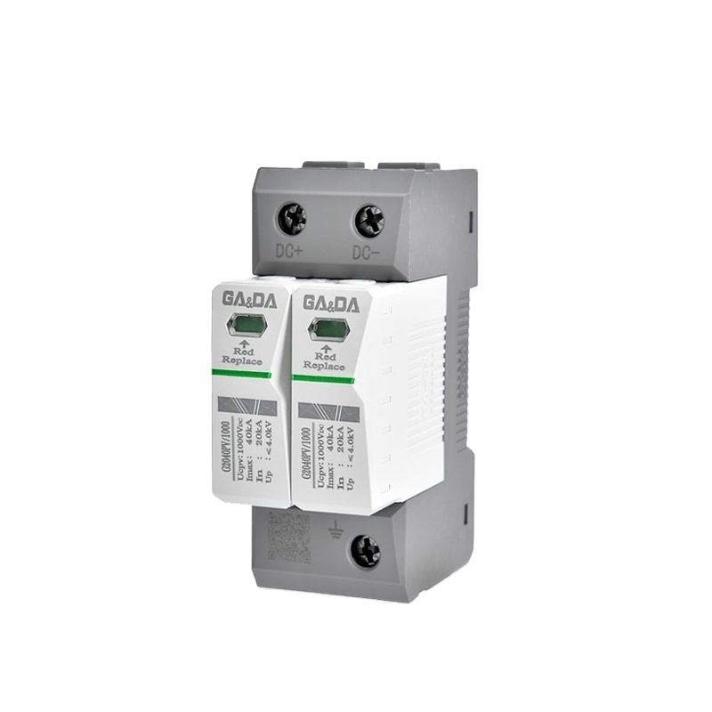 Surge protector CE TUV ROHS Solar PV 20kA-40kA 2P 1000V Class 2 SPD surge protection devices