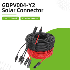 CE GDPV004-Y2 IP67 1000V Parallel Connection 1 To 2 Y Type Y branch DC waterproof pv solar power connector