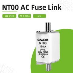 GADA HRC NT00 NH00 fuse High Breaking Capacity 120kA 500VAC Fuse Link  With CE
