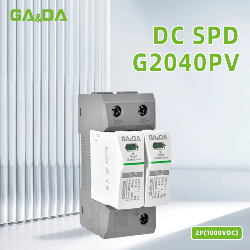 Solar DC Surge Protector 2p Arrester SPD DC1000V 20ka-40ka