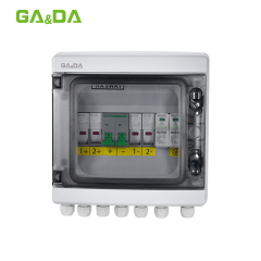GDS-PV2/1 IP65 2 IN 1 OUT 2 Strings Ways 15A 1000V Solar control box PV Array Power DC Combiner Box
