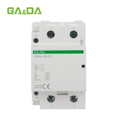 Household Modular AC Contactor 2P 100A 2NO Coil 230V DIN Rail contactor