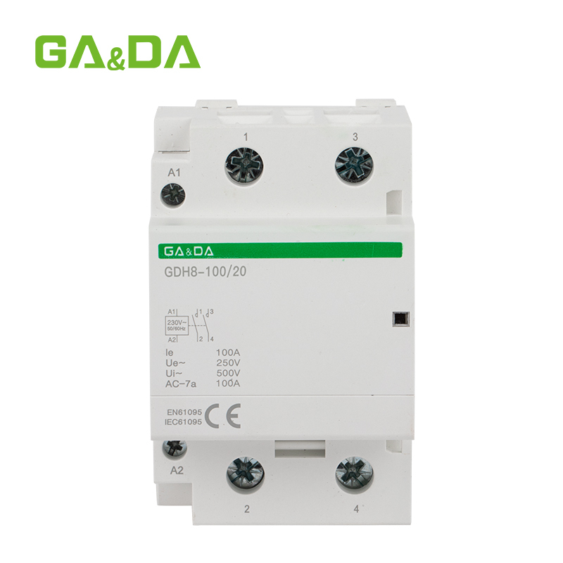 Household Modular AC Contactor 2P 100A 2NO Coil 230V DIN Rail contactor
