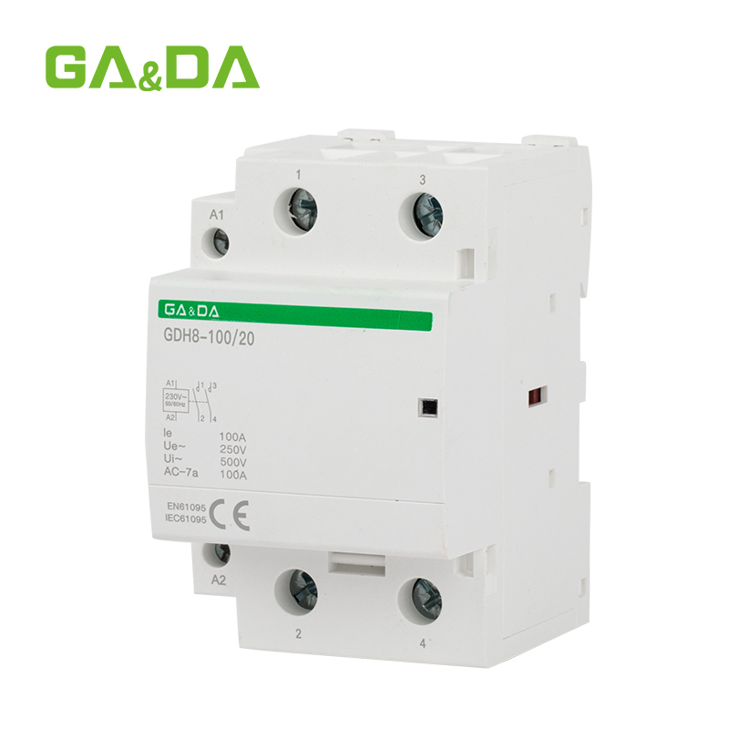 Household Modular AC Contactor 2P 100A 2NO Coil 230V DIN Rail contactor
