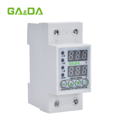 Din rail adjustable over under voltage protective protector relay protection digital electric 220V voltage protector