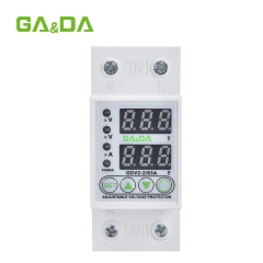 Din rail adjustable over under voltage protective protector relay protection digital electric 220V voltage protector