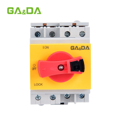 PV Isolation Switch 32a transfer switch Din Rail Solar Rotating Handle Rotary Disconnector