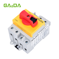 PV Isolation Switch 32a transfer switch Din Rail Solar Rotating Handle Rotary Disconnector