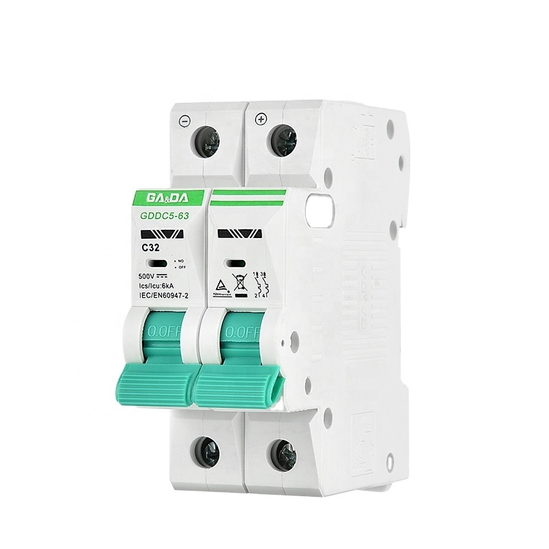 TUV Certificate solar mcb 2 pole miniature circuit breakers dc AIR circuit breaker