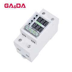Top selling GDV2-2-63A 230V Din rail adjustable automatic recovery reconnect over under voltage protective protector voltage
