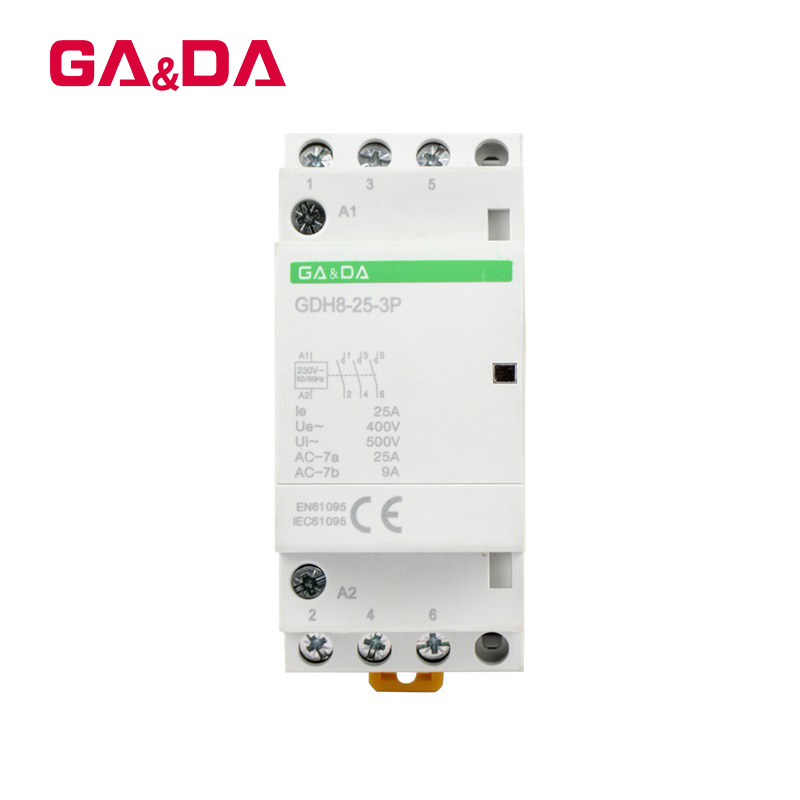 wholesale small household ac contactor three phase 220v rail type 3p 25a normally closed normally open