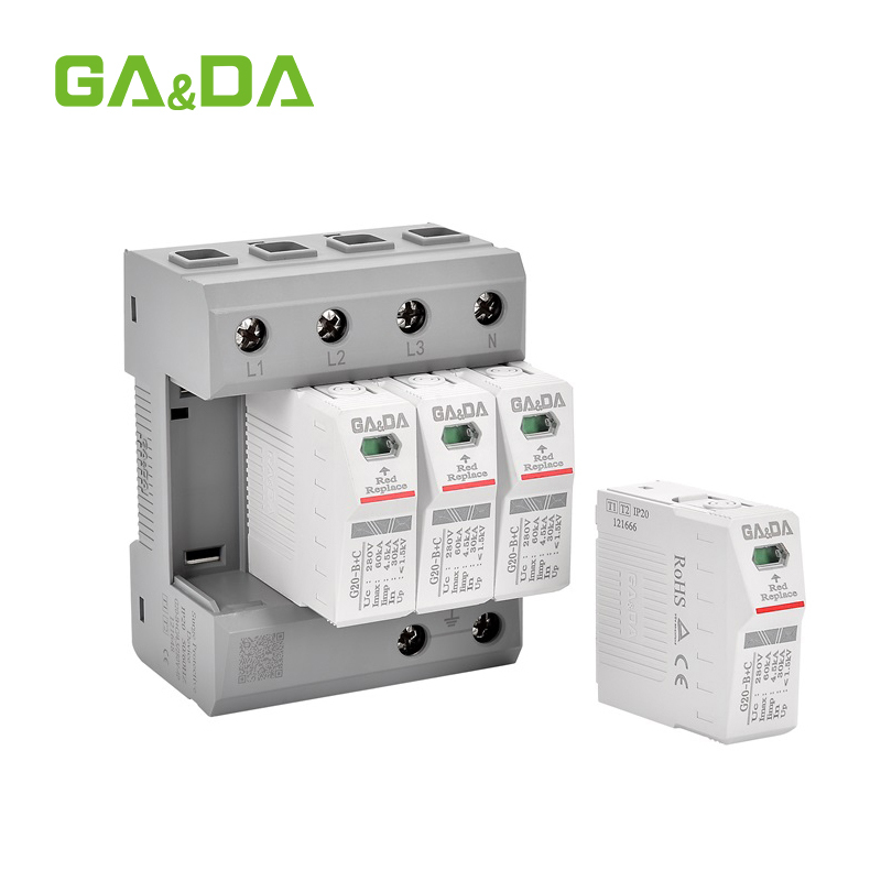 T1+T2 Power surge protective spd 120KA lightning protection voltage surge suppressor