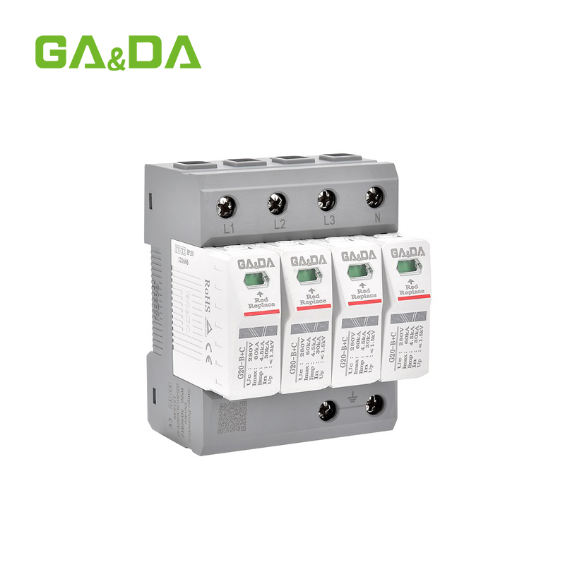 T1+T2 Power surge protective spd 120KA lightning protection voltage surge suppressor