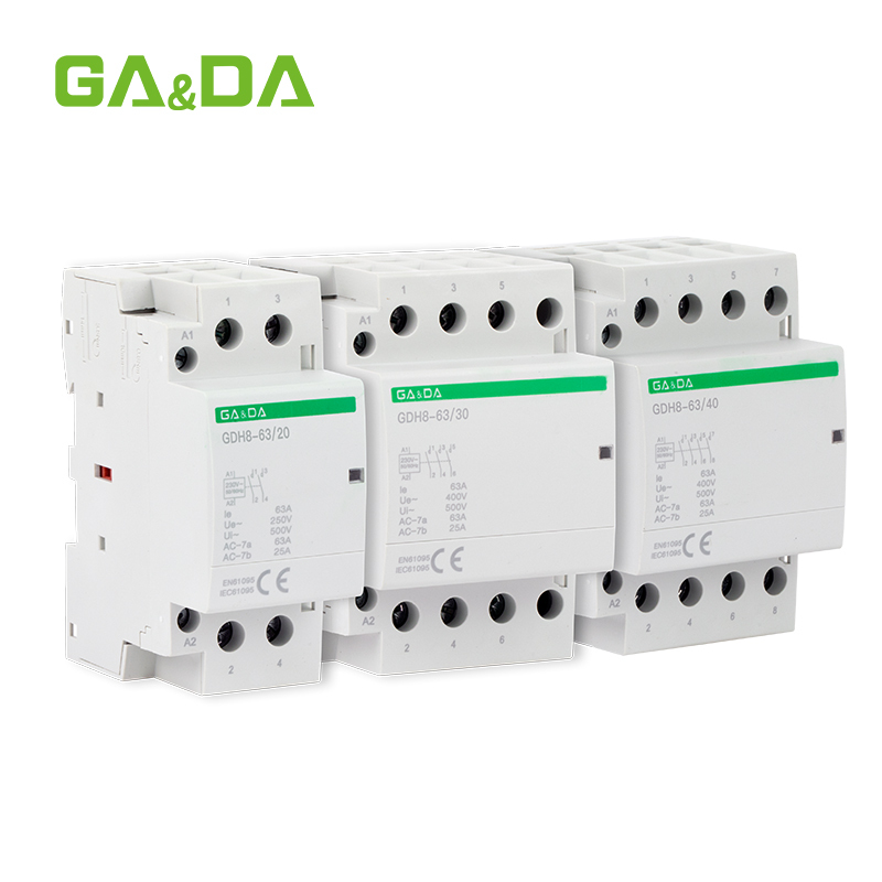3 Pole ac modular contactor 3NO Coil din rail Contactor