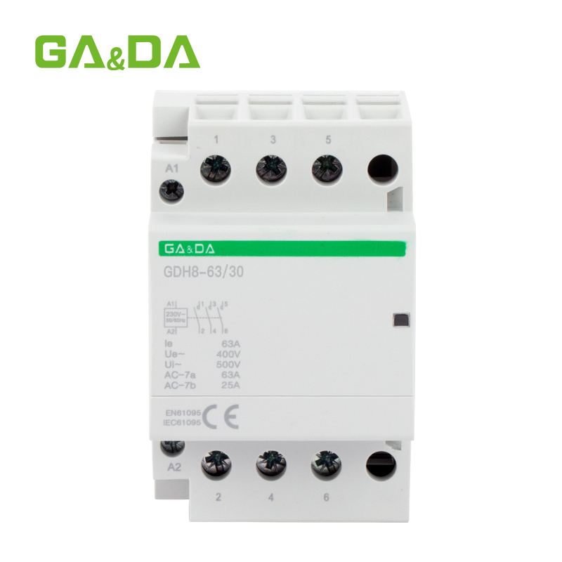3 Pole ac modular contactor 3NO Coil din rail Contactor