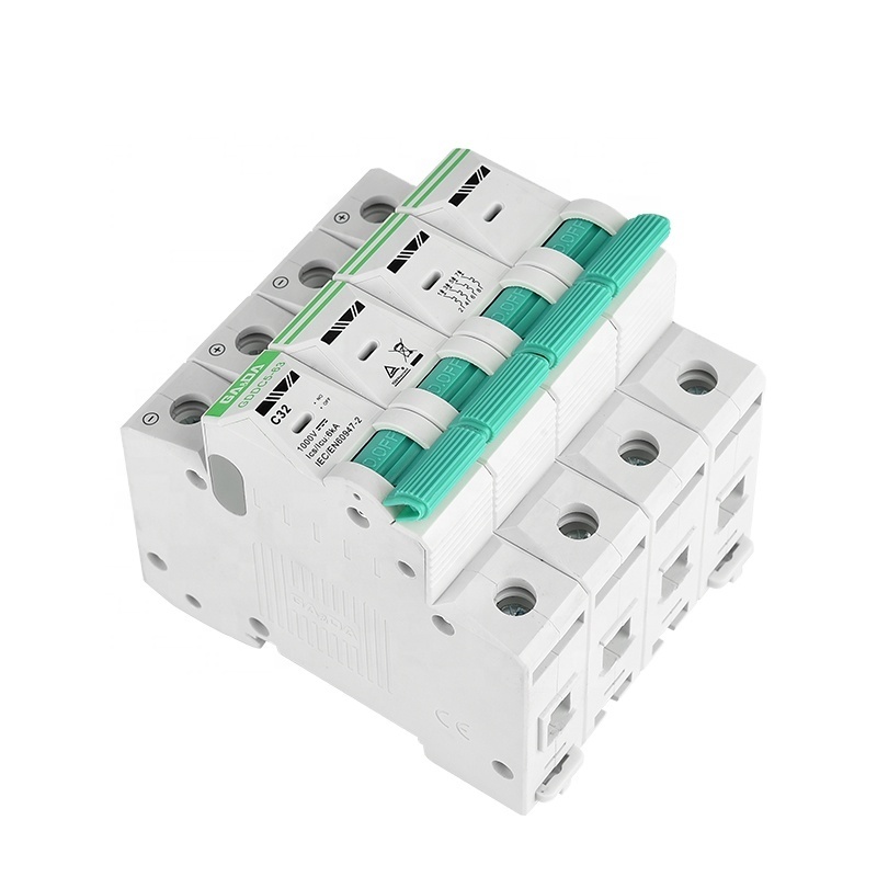 TUV CB IEC 1000V DC 4P MINI Circuit breaker  air circuit breakers DC MCB circuit breaker