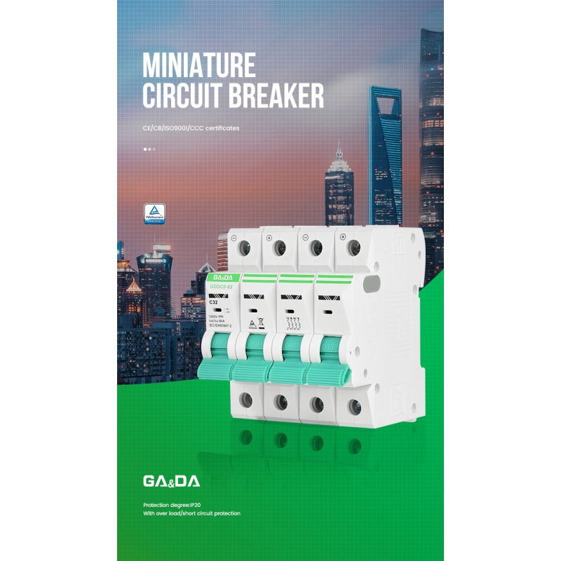 TUV CB IEC 1000V DC 4P MINI Circuit breaker  air circuit breakers DC MCB circuit breaker