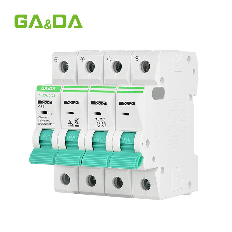 TUV CB IEC 1000V DC 4P MINI Circuit breaker  air circuit breakers DC MCB circuit breaker
